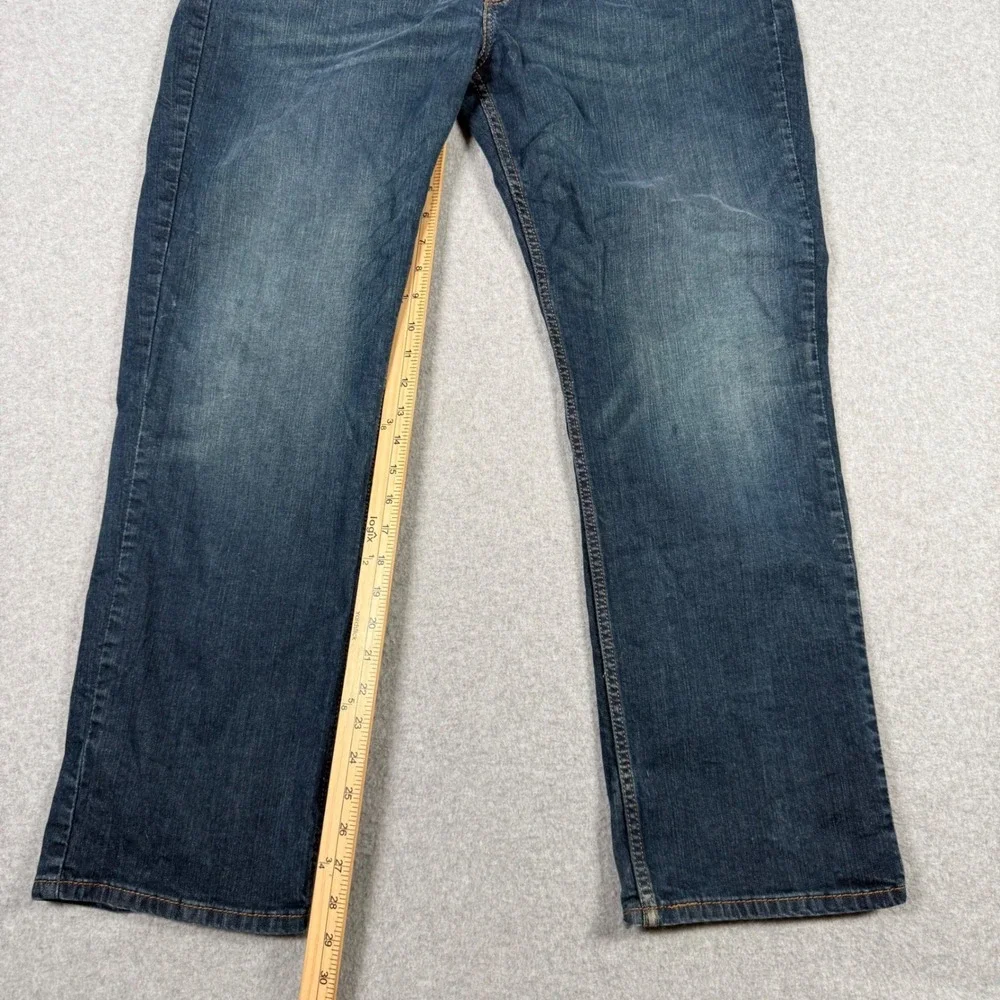 Levis 514 Straight Fit Jeans Mens 40x30 Dark Wash Blue Stretch Denim Classic
